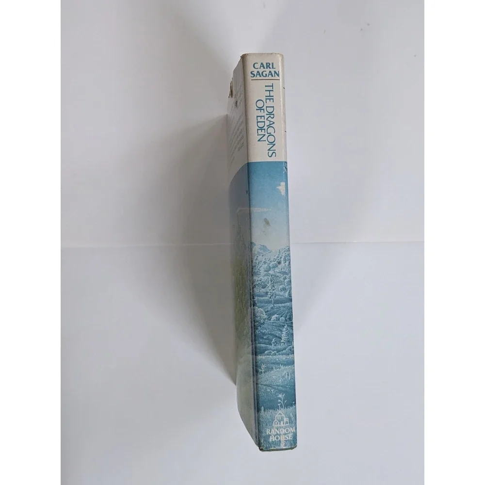 The Dragons of Eden Carl Sagan 1977 First Edition 4th Printing Hardcover w/ DJ G